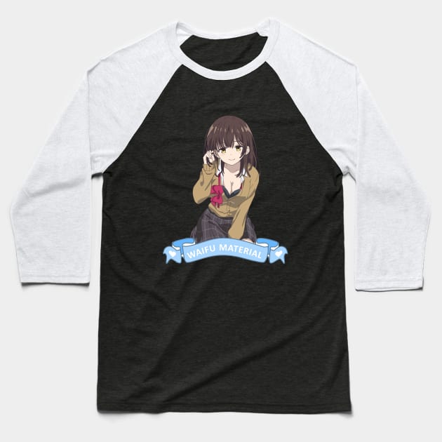 Higehiro - Saya Ogiwara I Waifu Material V2 Baseball T-Shirt by Dokey4Artist